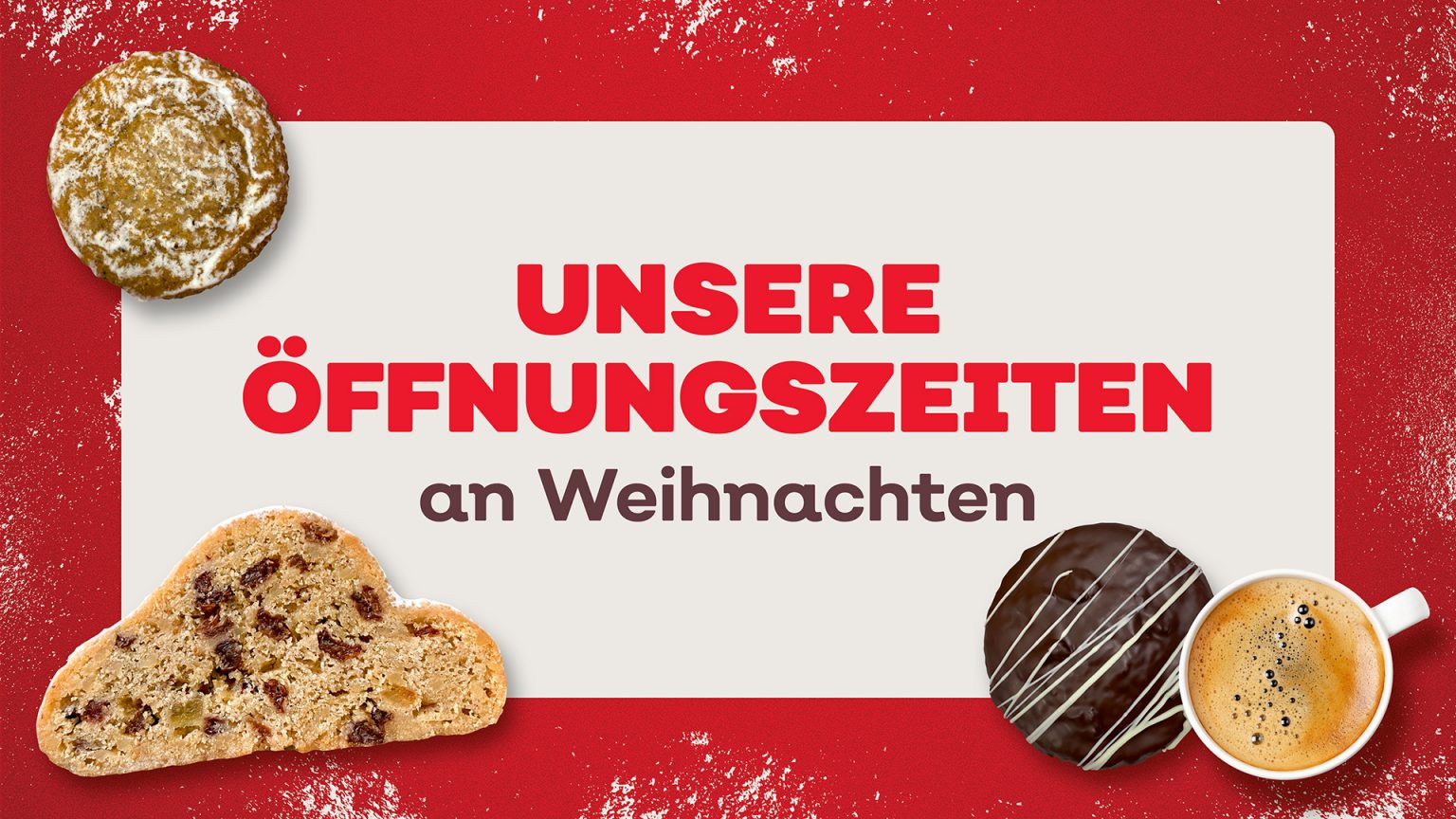 Unsere Öffnungszeiten an Weihnachten - Bäckerei Hahn